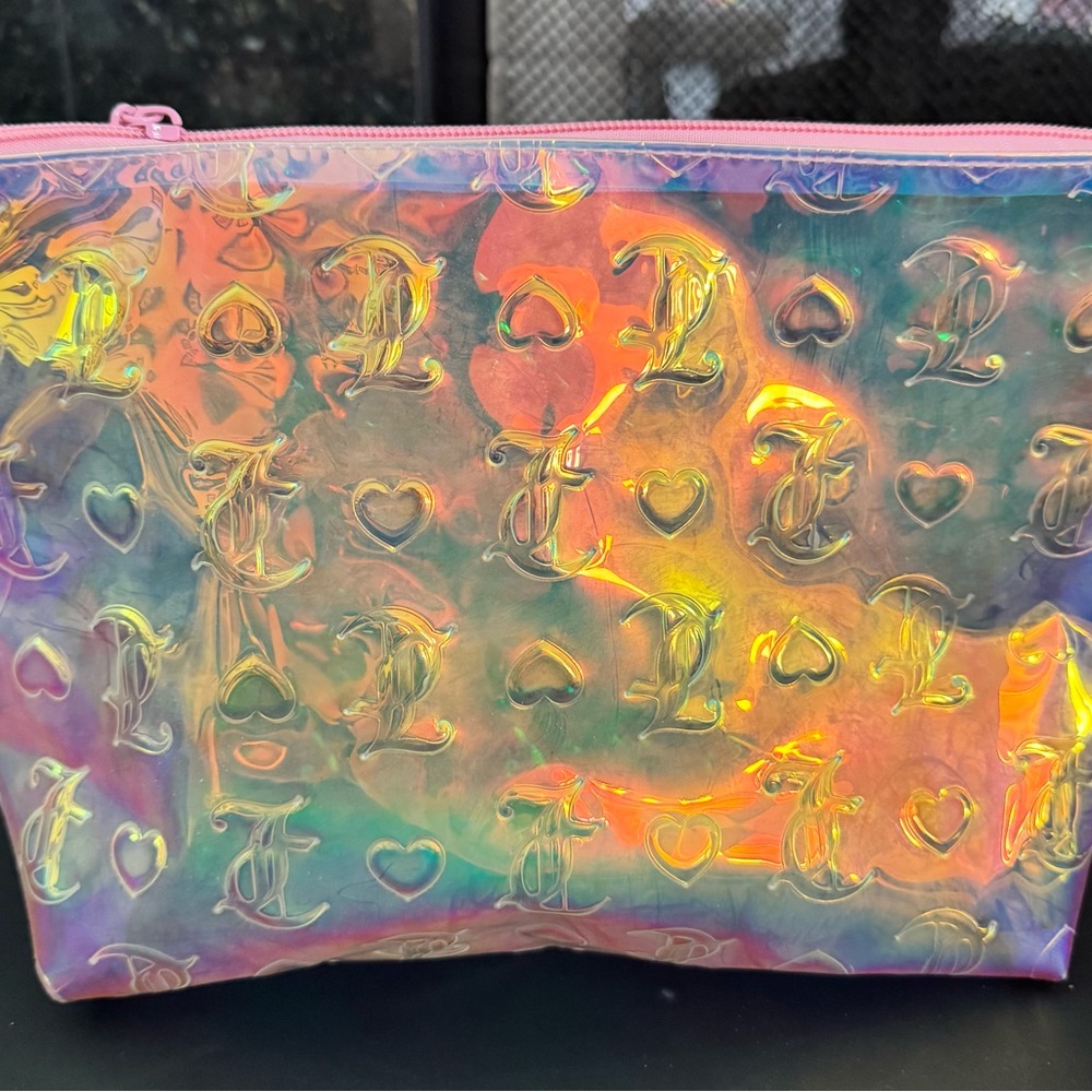 Juicy Couture Pink Cosmetic Bag Iridescent Shine